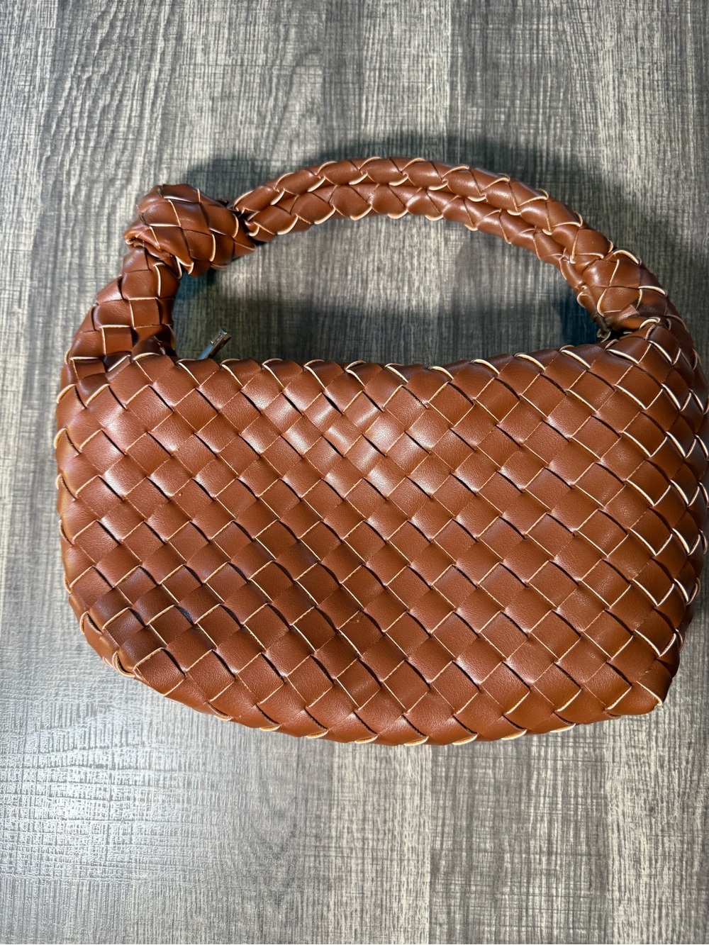 a new day Woven Top-Handle Shoulder Bag in Brown - Picture 3 of 6
